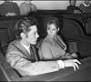 Archives - Alain Delon et son ex-femme Nathalie au concert de Leo Ferre à Bobino.