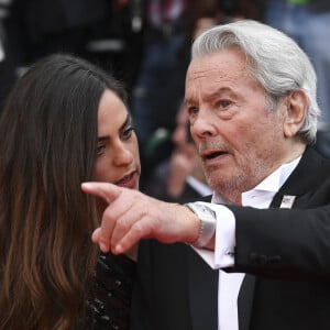 Alain Delon et sa fille Anouchka Delon - Montée des marches du film "A Hidden Life" lors du 72ème Festival International du Film de Cannes, le 19 mai 2019. 