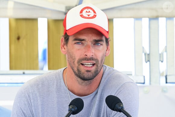 Camille Lacourt - Lancement du programme estival "Savoir nager" à la piscine de Villetaneuse. Le 13 juillet 2022 © Federico Pestellini / Panoramic / Bestimage