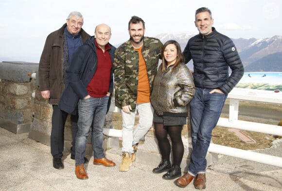 Thierry Heckendorn, Patrick Paroux ,Candiie, Laurent Ournac, Patrick Guérineau de Camping Paradis - Photocall lors du 22ème Festival des créations télévisuelles de Luchon. © Christophe Aubert via Bestimage