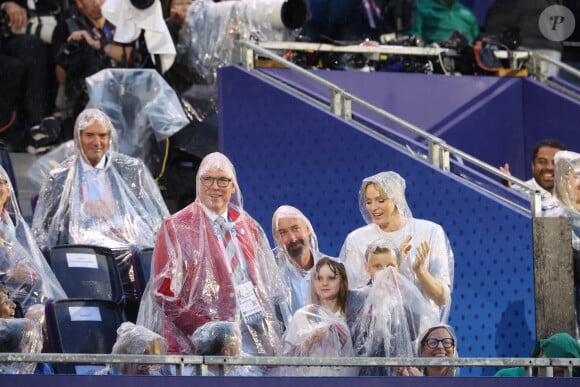 Le prince Albert II de Monaco et la princesse Charlene - Cérémonie d'ouverture des Jeux Olympiques (JO) de Paris 2024 le 26 juillet 2024 © Mickael Chavet/ZUMA Press Wire