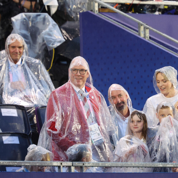 Le prince Albert II de Monaco et la princesse Charlene - Cérémonie d'ouverture des Jeux Olympiques (JO) de Paris 2024 le 26 juillet 2024 © Mickael Chavet/ZUMA Press Wire