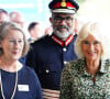 Cette couleur n'est pas un choix anodin puisqu'il s'agit de celle qui représente l'espoir, l'équilibre ou encore la renaissance. 
La reine Camilla arrive pour une visite afin d'inaugurer le nouveau Dyson Cancer Centre au Royal United Hospitals Bath NHS Foundation Trust, à Combe Park, Bath, Royaume-Uni, le 3 septembre 2024. Photo by Ben Birchall/PA Wire/ABACAPRESS.COM