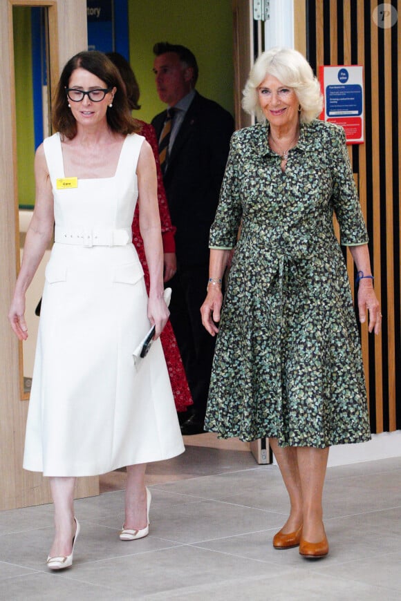 La reine Camilla arrive pour une visite afin d'inaugurer le nouveau Dyson Cancer Centre au Royal United Hospitals Bath NHS Foundation Trust, à Combe Park, Bath, Royaume-Uni, le 3 septembre 2024. Photo by Ben Birchall/PA Wire/ABACAPRESS.COM