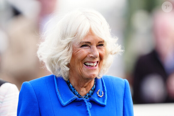 La reine Camilla lors de la troisième journée du Sky Bet Ebor Festival à l'hippodrome de York. York, Royaume-Uni, le vendredi 23 août 2024. Photo by Mike Egerton/PA Wire/ABACAPRESS.COM