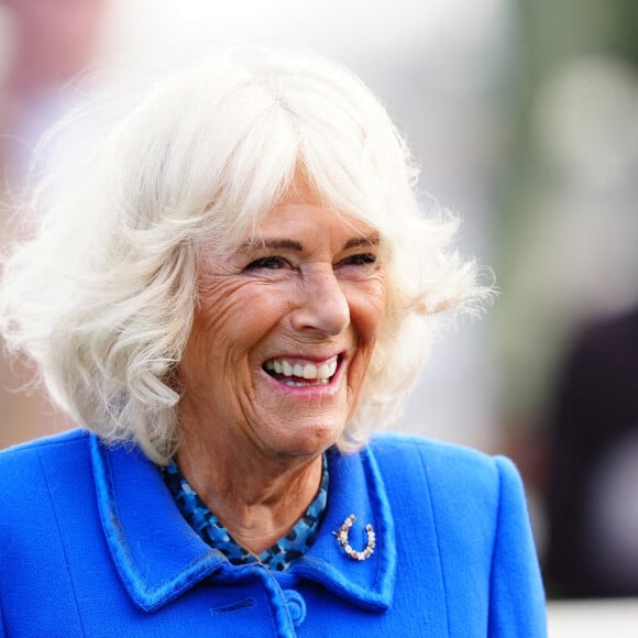 La reine Camilla lors de la troisième journée du Sky Bet Ebor Festival à l'hippodrome de York. York, Royaume-Uni, le vendredi 23 août 2024. Photo by Mike Egerton/PA Wire/ABACAPRESS.COM