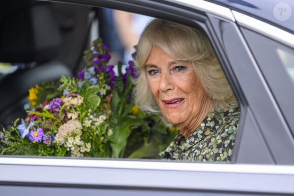 Camilla Parker Bowles, reine consort d'Angleterre, inaugure officiellement le nouveau centre de cancérologie Dyson au Royal United Hospitals de Bath, Royaume Uni, le 3 septembre 2024. © Cover Images via ZUMA Press/Bestimage