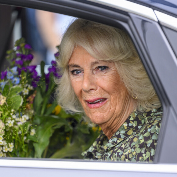 Camilla Parker Bowles, reine consort d'Angleterre, inaugure officiellement le nouveau centre de cancérologie Dyson au Royal United Hospitals de Bath, Royaume Uni, le 3 septembre 2024. © Cover Images via ZUMA Press/Bestimage