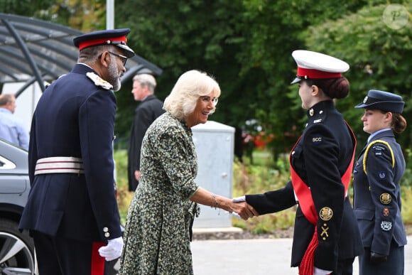 Camilla Parker Bowles, reine consort d'Angleterre inaugure le centre de cancerologie Dyson à Bath, Somerset au Royaume-Uni le 3 septembre 2024. 