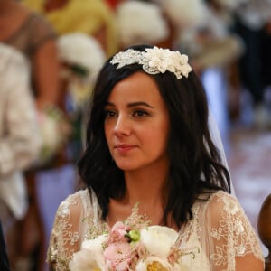 Mariage religieux en l'église de Villanova d' Alizée et Grégoire Lyonnet - Villanova le 18 juin 2016 © Olivier Huitel - Olivier Sanchez / Bestimage - Crystal