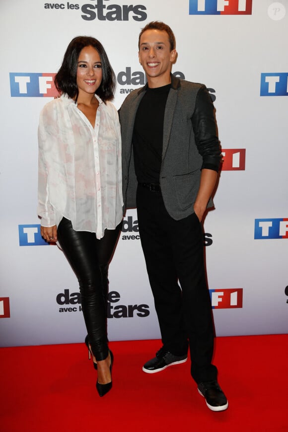 Alizee et Grégoire Lyonnet lors du photocall de la saison 4 de 'Danse Avec Les Stars' au siège de TF1 à Paris, le 10 septembre 2013. Photo par Jerome Domine/ABACAPRESS.COM