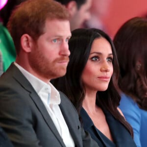 Le prince Harry et Meghan Markle lors du premier forum annuel de la Fondation Royale à Londres le 28 février 2018. 