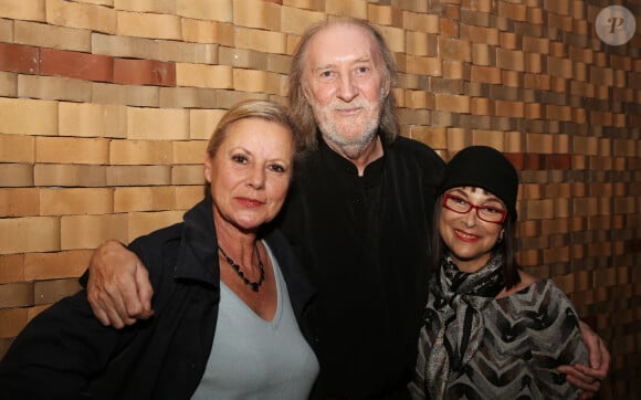 Exclusif - Dorothée (Frédérique Hoschedé), François Corbier et Ariane Carletti lors de la projection du film documentaire de F. Letot "Corbier, des traces dans la mémoire des masses" au lendemain du 73ème anniversaire du chanteur Alain Roux, dit Corbier à Paris le 18 Octobre 2017.  © Denis Guignebourg/Bestimage