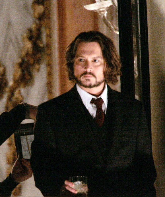 Johnny Depp sur le tournage de The Tourist, en Italie, en mars 2010.