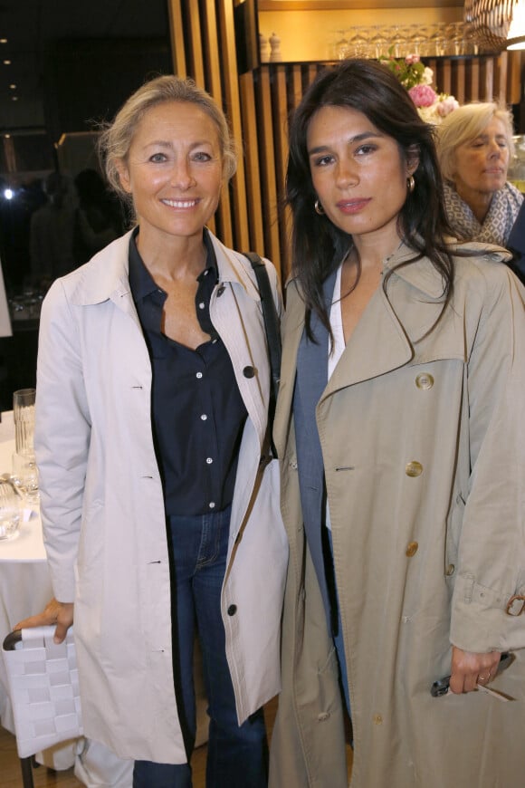 Exclusif - Anne-Sophie Lapix et Émilie Tran Nguyen au déjeuner dans la loge de France TV lors des Internationaux de France de Tennis de Roland Garros 2024 - Jour 6 à Paris, France, le 31 mai 2024. © Bertrand Rindoff/Bestimage 