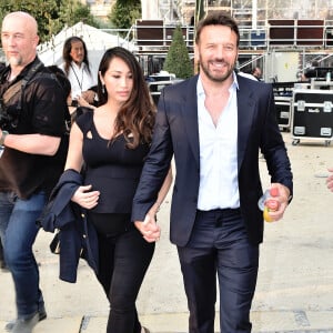 Exclusif - Samuel Le Bihan et son ex-compagne Angela (Enceinte) - Backstage du Grand concert de Musique classique du 14 juillet au Champs de Mars à Paris. Le 14 juillet 2018 © Guirec-Gorassini-Veeren / Bestimage 