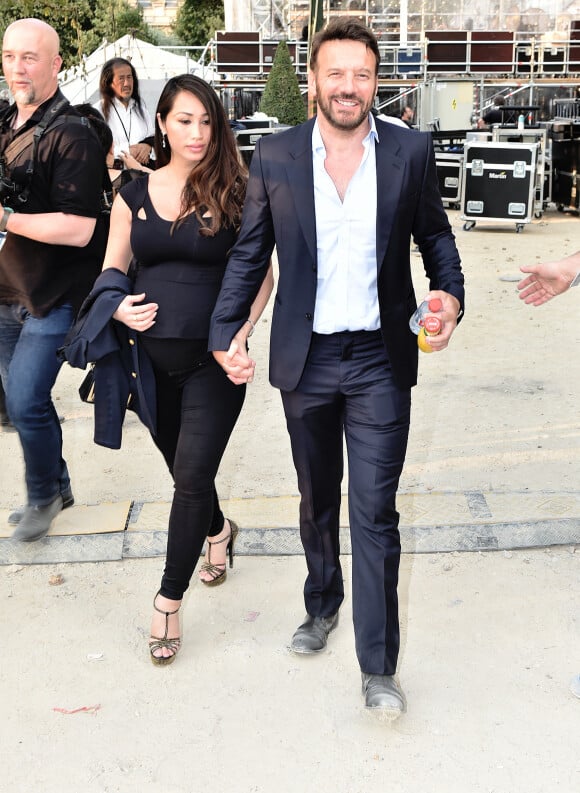 Exclusif - Samuel Le Bihan et son ex-compagne Angela (Enceinte) - Backstage du Grand concert de Musique classique du 14 juillet au Champs de Mars à Paris. Le 14 juillet 2018 © Guirec-Gorassini-Veeren / Bestimage 