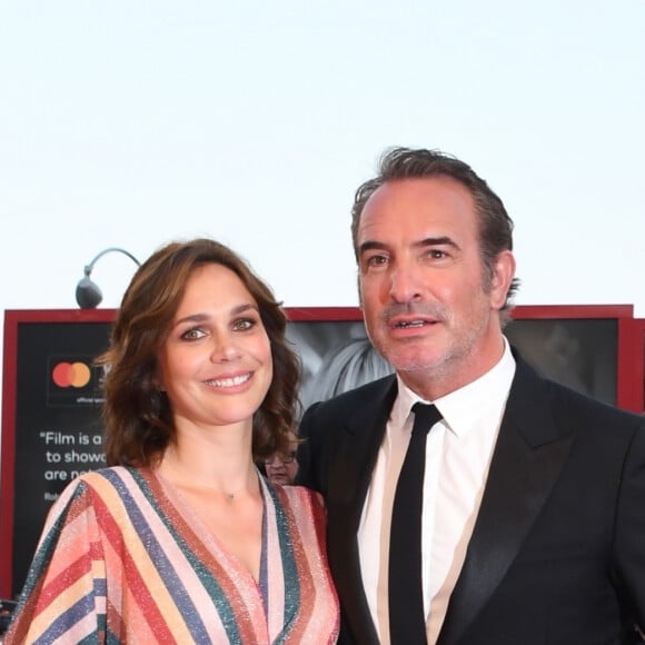 Jean Dujardin et sa femme Nathalie Péchalat - Red carpet pour le film "J'accuse!" lors du 76ème festival du film de venise, la Mostra le 30 Août 2019. 