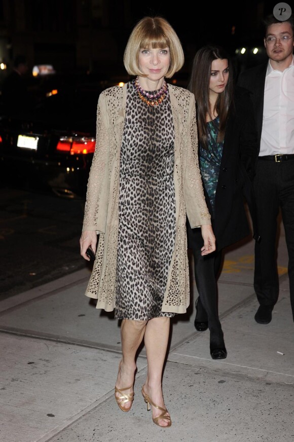 Anna Wintour à la soirée Vogue à New York le 25 mars 2010