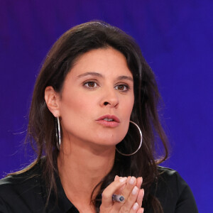 Apolline de Malherbe lors de la conférence de presse de rentrée BFM TV. - RMC du groupe Altice France à Paris, France, le 31 août. © Coadic Guirec/Bestimage 