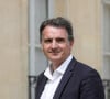 Le maire de Grenoble, Eric Piolle - Le président de la République française reçoit les maires des communes victimes de violences, au palais de l'Elysée, à Paris, France,, le 4 juillet. © Stéphane Lemouton/Bestimage 