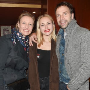 Alexandra Lamy, Chloé Jouannet et son père Thomas Jouannet - Représentation de la pièce "Les Monologues du Vagin" au théâtre le Comédia à Paris le 12 mars 2018. © Guirec Coadic/Bestimage