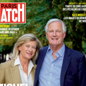 Isabelle Altmayer et Michel Barnier - Couverture du magazine Paris Match du 12 septembre 2024