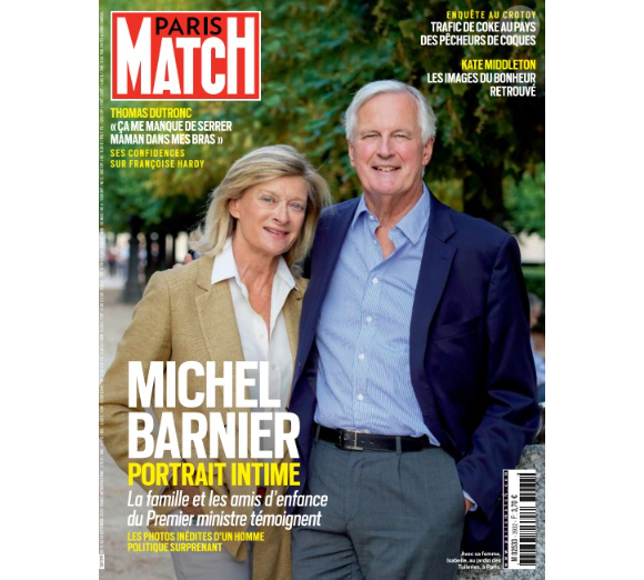 Isabelle Altmayer et Michel Barnier - Couverture du magazine Paris Match du 12 septembre 2024