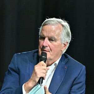 Michel Barnier, l'ancien ninistre, et ancien Commissaire Européen, durant l'ouverture du Nice Climate Summit au Palais de la Méditerranée à Nice, le 28 septembre 2023. © Bruno Bebert / Bestimage 