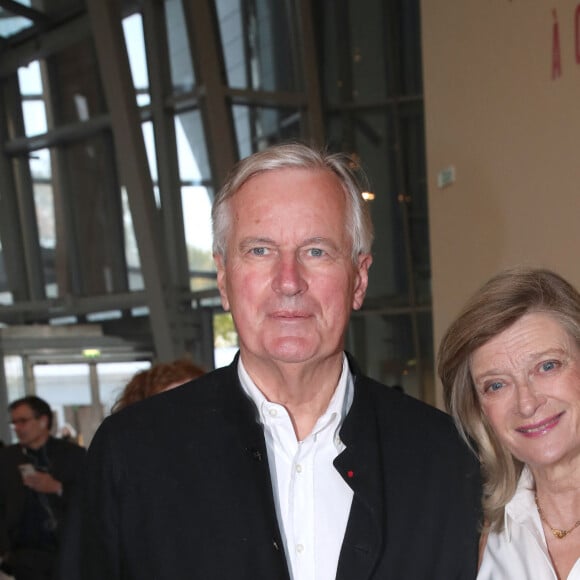 Michel Barnier et sa femme Isabelle - Vernissage de l’Exposition "Basquiat X Warhol à quatre mains" à La Fondation Louis Vuitton à Paris le 3 Avril 2023. © Bertrand Rindoff / Bestimage 