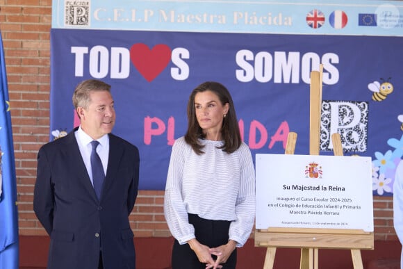 La reine Letizia d'Espagne lors de l'ouverture de l'année scolaire 2024/2025 à Azuqueca de Henares. Le 11 septembre 2024 © Jack Abuin / Zuma Press / Bestimage 