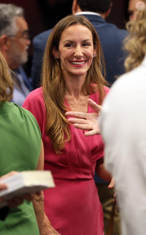 Telma Ortiz, la soeur de la reine Letizia d'Espagne, lors de la présentation du nouveau livre de son compagnon Robert Gavin à Madrid. Le 5 juin 2024 