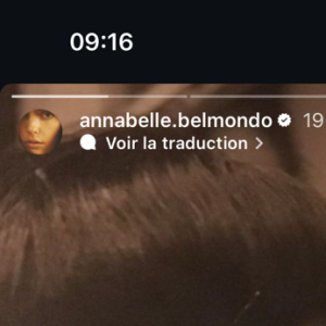 Hommage d'Annabelle Belmondo à sa grand-mère Elodie Constantin.