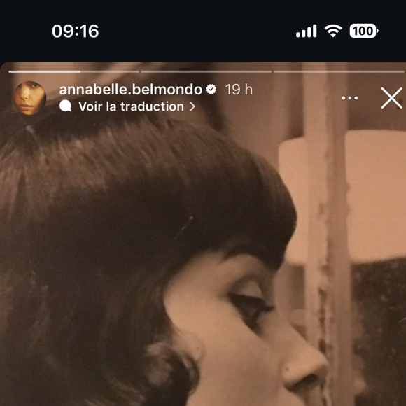 Hommage d'Annabelle Belmondo à sa grand-mère Elodie Constantin.