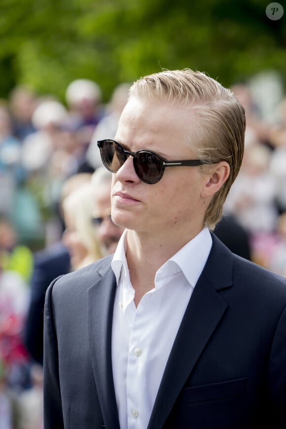 Marius Borg Hoiby - La famille royale de Norvège lors du jubilé de 25 ans de règne du roi Harald de Norvège à Trondheim, le 23 juin 2016.