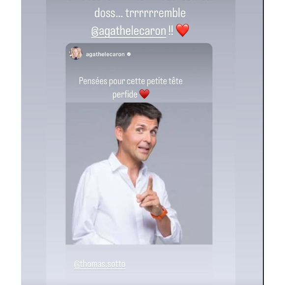 Thomas Sotto n'a bien sûr pas ignoré ce message et y a réagi sur Instagram. "Tu ressors vraiment tous les vieux doss...", a-t-il déploré avant de prévenir sa consoeur d'un retour de bâton : "Tremble Agathe Lecaron".
Agathe Lecaron souhaite la bienvenue à Flavie Flament et Julien Arnaud dans "Télématin" sur France 2