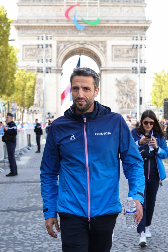 Tony Estanguet - Parade des champions, avec les médaillés olympiques, à l'occasion des Jeux Olympiques et Paralympiques Paris 2024, sur l'avenue des Champs-Elysées à Paris. Le 14 juillet 2024 © Stéphane Lemouton / Bestimage 