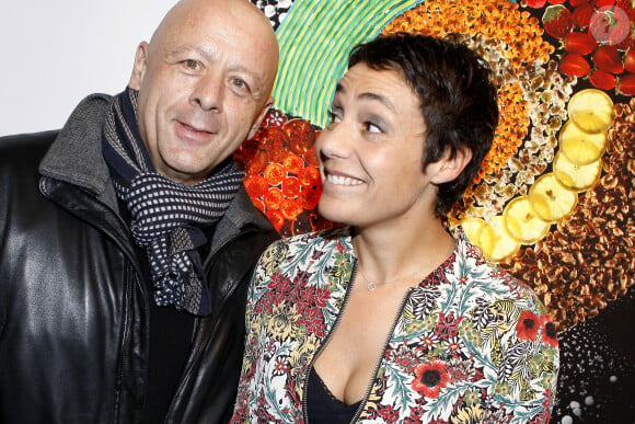 Exclusif - Thierry Marx et sa compagne Mathilde de l'Ecotais - Vernissage de l'exposition de Mathilde de l'Ecotais "Ventre à Terre" à La Galerie au fond de la Cour à Paris. Le 22 octobre 2015