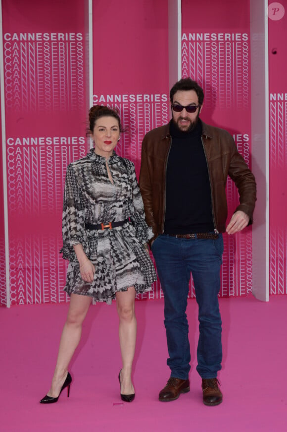 Anne-Elisabeth Blateau et David Mora durant la soirée d'ouverture de la compétition du Canneseries le 7 avril 2018. © Rachid Bellak / Bestimage 