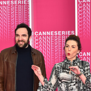 Anne-Elisabeth Blateau et David Mora durant la soirée d'ouverture de la compétition du Canneseries le 7 avril 2018. Le Festival International de Cannes des Séries se déroule du 4 au 11 avril 2018 au Palais des Festivals. © Bruno Bebert / Bestimage 