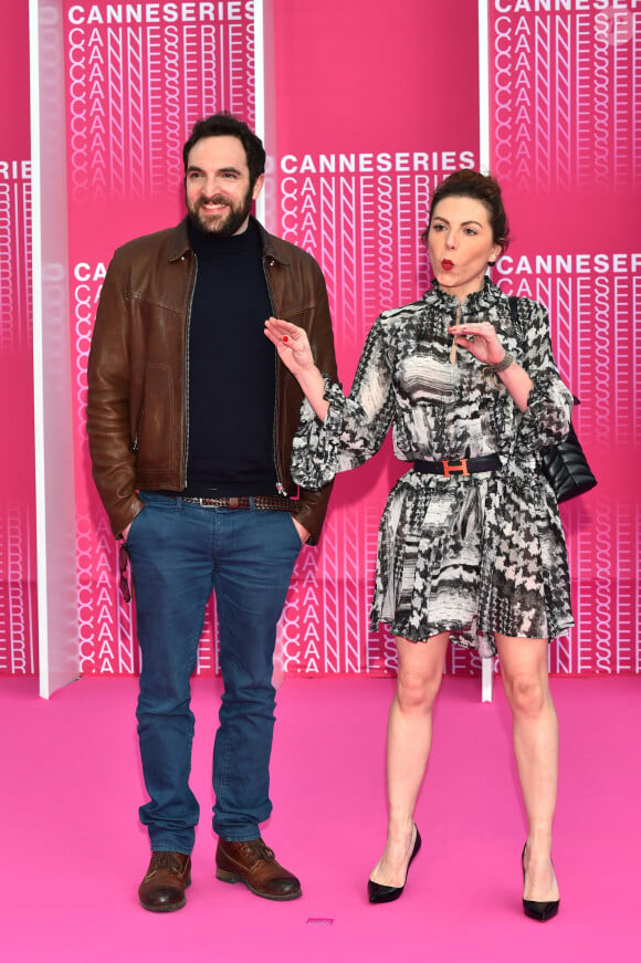 Anne-Elisabeth Blateau et David Mora durant la soirée d'ouverture de la compétition du Canneseries le 7 avril 2018. Le Festival International de Cannes des Séries se déroule du 4 au 11 avril 2018 au Palais des Festivals. © Bruno Bebert / Bestimage 