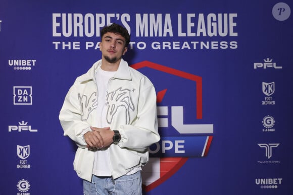 Ines Benazzouz (Inoxtag) - Célébrités assistent aux combats de MMA, Professional Fighters League Europe (PFL) à l'accord Arena de Bercy à Paris le 7 mars 2024. © PFL Europe via Bestimage 