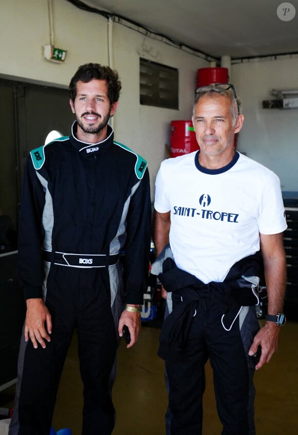 je trouve qu'on ne devrait pas porter de jugement à ce propos", a-t-il déclaré.
Exclusif - Paul Belmondo, Victor Belmondo lors du marathon Karting Jules Bianchi (jour 1) au circuit Paul Ricard au Castellet, France, le 6 septembre 2024. © Anne-Sophie Guebey via Bestimage