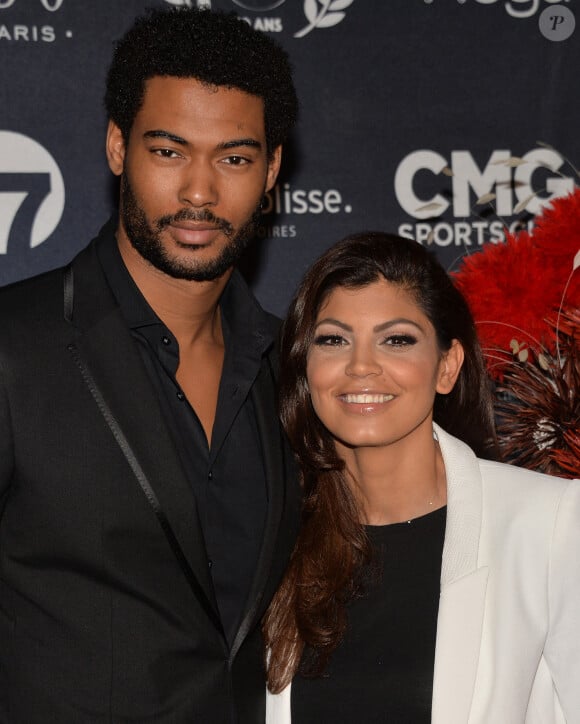 Nawell Madani et son compagnon Djebril Zonga - Photocall de la 10e cérémonie des Globes de Cristal au Lido à Paris.