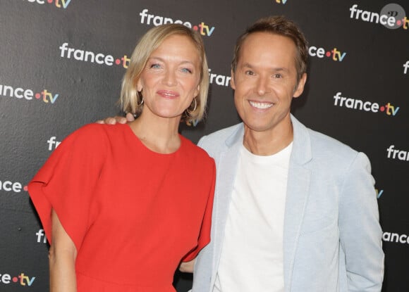 Maya Lauqué et Damien Thévenot au photocall de la conférence de presse de rentrée de France Télévisions à Paris, France, le 4 septembre 2024. © Coadic Guirec/Bestimage