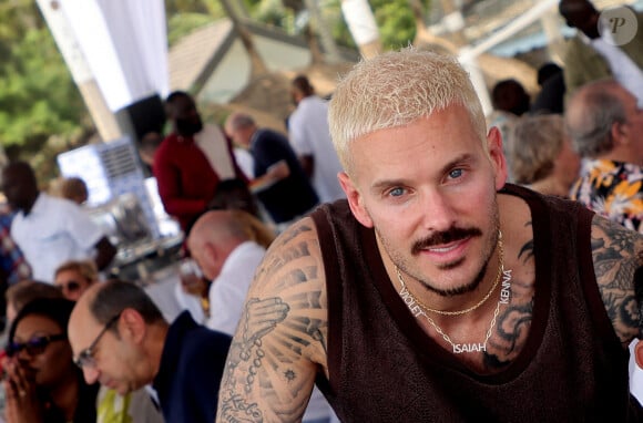 Exclusif - Matt Pokora - Moment de détente sur la plage d'Assinie à Abidjan, au lendemain du dîner de gala de la Fondation "Children of Africa". Le 2 mars 2024 © Dominique Jacovides / Bestimage 