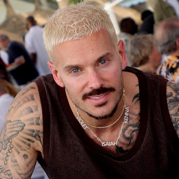 Exclusif - Matt Pokora - Moment de détente sur la plage d'Assinie à Abidjan, au lendemain du dîner de gala de la Fondation "Children of Africa". Le 2 mars 2024 © Dominique Jacovides / Bestimage 