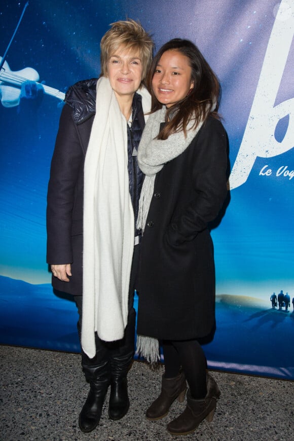 Veronique Jannot et sa fille Migmar Jannot lors du photocall du spectacle 'BO le voyage musical' de Catherine Lara et Giuliano Peparini au 13 Art a Paris, France le 08 Mars, 2018. Photo by Nasser Berzane/ABACAPRESS.COM