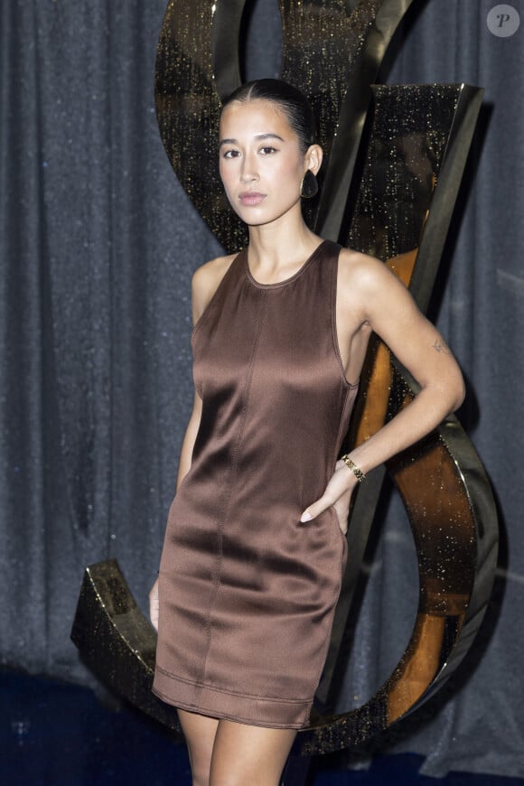 Moya Mawhinney au photocall du défilé Saint Laurent, Collection Prêt-à-porter Printemps / Eté 2025 dans le cadre de la Fashion Week de Paris le 24 septembre 2024. © Olivier Borde / Bestimage 