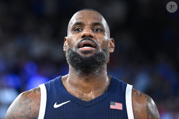 LeBron Jameslors des Jeux Olympiques de Paris 2024. © Federico Pestellini / Panoramic / Bestimage